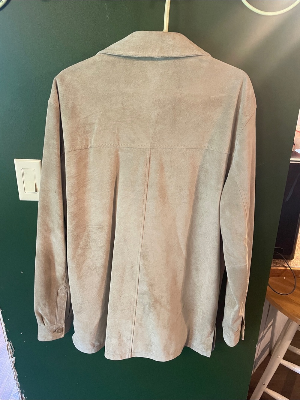 Vintage Y2K St John’s Bay 100% Leather Button Up Shacket Size Medium - Picture 4 of 4